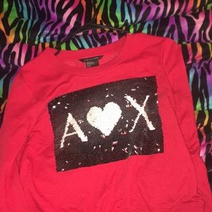 Red cotton Armani Exchange sweater❤️.